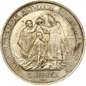 Ungarn 5 Korona 1907 KB Krönung