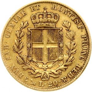 Italia Piemonte-Sardegna 20 Lire 1841 P