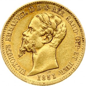 Italy Piedmont-Sardinia 20 Lire 1851 P