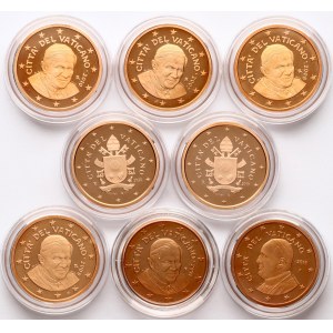 Italy Vatican City 5 Euro Cent 2007 R - 2020 R Lot of 8 coins