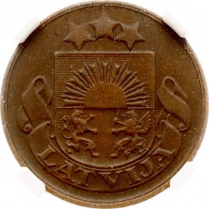 Latvia 2 Santimi 1922 NGC AU 58 BN