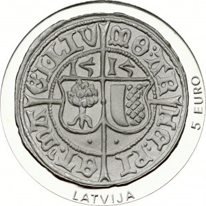 Lotyšsko 5 Euro 2015 500 let livonského kmene