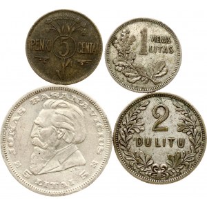 Lithuania 5 Centai - 5 Litai 1925-1936 Lot of 4 coins