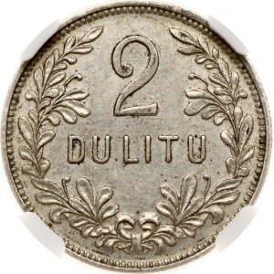 Lithuania 2 Litu 1925 NGC AU 55