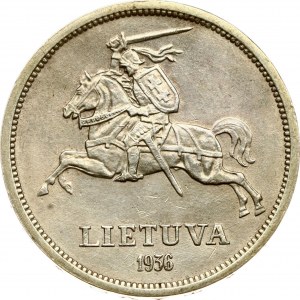 Lithuania 5 Litai 1936 Basanavicius
