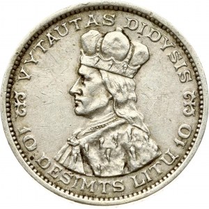 Lithuania 10 Litu 1936 Vytautas Mare variety (Kumele)