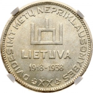 Lithuania 10 Litu 1938 Smetona NGC UNC DETAILS