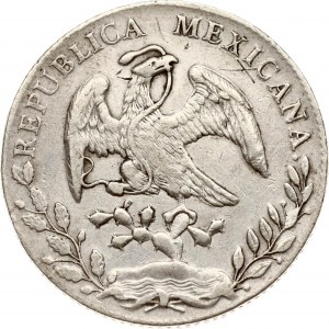 Mexiko 8 Reales 1894 Mo AM CHOPMARKED