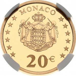 Monaco 20 euro 2002 Prince Rainier III NGC PF 69 ULTRA CAMEO