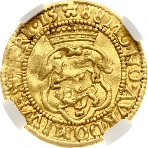Netherlands West Friesland Ducat 1588 NGC AU DETAILS