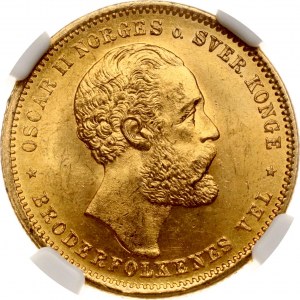 Norway 20 Kroner / 5 Speciedaler 1875 NGC MS 64