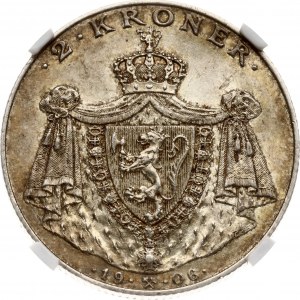 Norway 2 Kroner 1906 Independence NGC MS 63