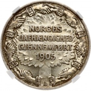 Norway 2 Kroner 1906 Independence NGC MS 63
