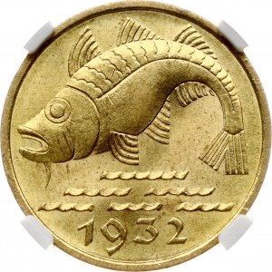 Poland Danzig 10 Pfennig 1932 NGC MS 65