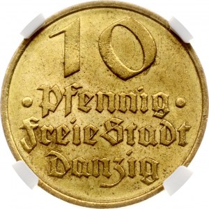 Poland Danzig 10 Pfennig 1932 NGC MS 65