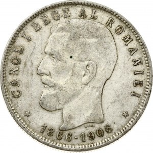 Rumunsko 5 Lei 1906 Výročie vlády