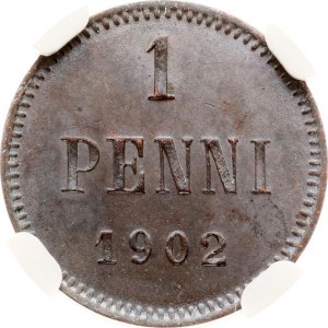 Russia For Finland 1 Penni 1902 NGC MS 63 BN