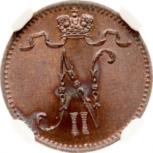 Russia For Finland 1 Penni 1906 NGC MS 64 BN