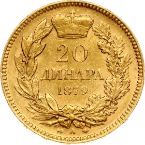 Serbia 20 Dinara 1879 A