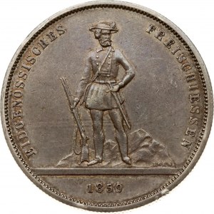 Switzerland 5 Francs 1859 Zürich Shooting Festival