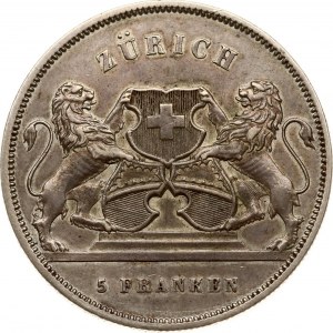 Switzerland 5 Francs 1859 Zürich Shooting Festival