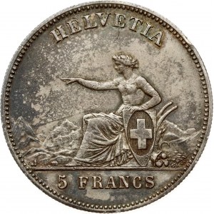 Switzerland 5 Francs 1863 Neuchatel Shooting Festival
