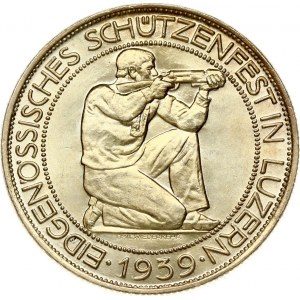 Switzerland 5 Francs 1939 B Lucerne Shooting Festival