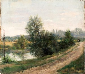 Józef SZERMENTOWSKI (1833-1876), Pejzaż nadwodny, lata 60 XIX wieku