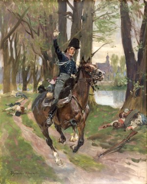 Wojciech KOSSAK (1856-1942), Bitwa pod Raszynem, 1916