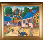 Paweł WRÓBEL (1913-1984), Na podwórzu, 1982