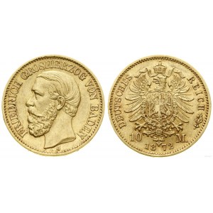 Niemcy, 10 marek, 1872 G, Karlsruhe