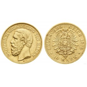 Niemcy, 10 marek, 1876 G, Karlsruhe