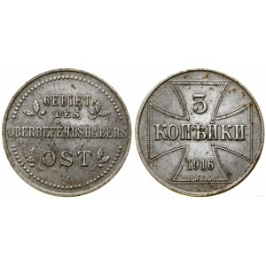 Polska, 3 kopiejki, 1916 J, Hamburg