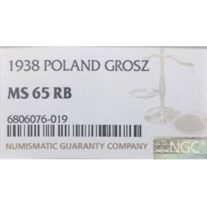 Polonia, 1 grosz, 1938, Varsavia