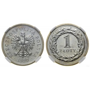 Polska, 1 złoty, 1990, Warszawa