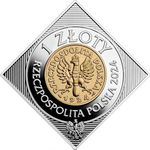 III RP, 1 złotych 2024 - 100 rocznica wprowadzenia złotego do obiegu