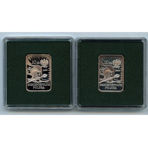 III RP, 10 złotych 2009 - Husarz, zestaw 2 sztuk monet