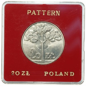 PRL, 20 złotych 1973, Drzewo - Próba
