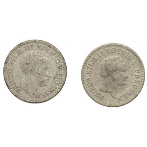Niemcy, Prusy, Zestaw 1 silbergroschen 1825-43