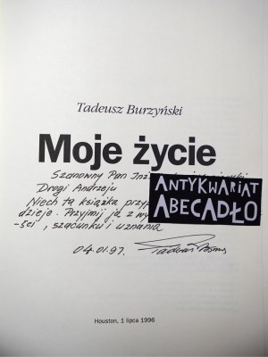 BURZYŃSKI MICHAEL, Můj život [s autogramem autora].