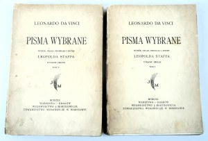 LEONARDO DA VINCI Selected writings ed. by STAFF. Volumes I-II [1930].