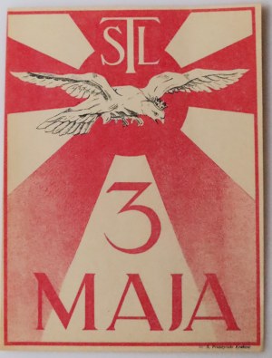 3 MAJ STL Plakat patriotyczny sygn: A. Puszyński Kraków, II RP