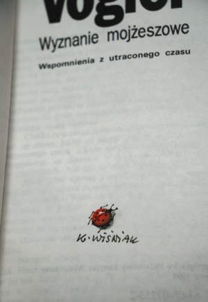 VOGLER HENRYK The Mosaic Confession [ dedication by the author and handwritten ex libris by Kazimierz Wisniak].