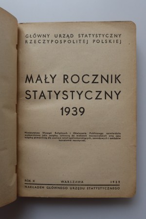 LITTLE STATISTICAL YEARBOOK 1939