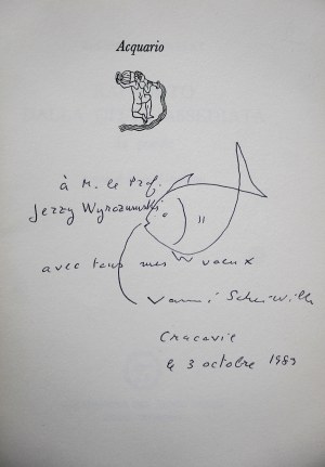 HERBERT ZBIGNIEW Rapporto dalla citta assediata [publisher's dedication, Milano 1985 Polish-Italian].