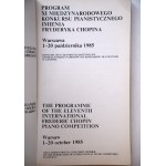 XI MIĘDZYNARODOWY KONKURS PIANISTYCZNY IMIENIA FRYDERYKA CHOPINA [autograf Krzysztofa Jabłońskiego, 1985 r.]