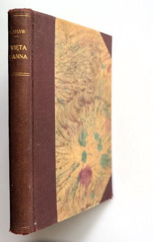 SHAW BERNARD Święta Joanna, 1925 [proj. okł. TADEUSZ GRONOWSKI]