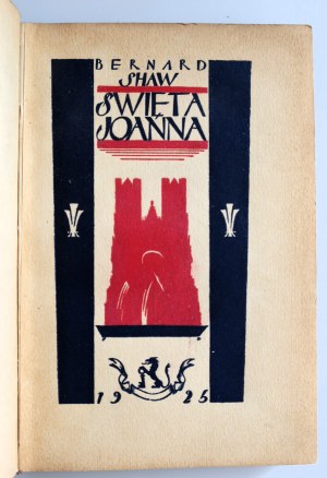 SHAW BERNARD Święta Joanna, 1925 [proj. okł. TADEUSZ GRONOWSKI]