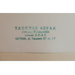 Fotografia autorstwa TADEUSZ SZPAK Gdynia. Dedykacja KAPITANA m/s Adolf Warski na firmowej obwolucie Polish Ocean Lines.