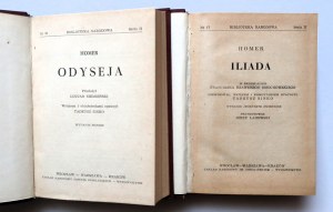 HOMER Odyseja, Iliada OSSOLINEUM 1965,1968 [klasyka w najstarszej serii wydawniczej w Polsce]